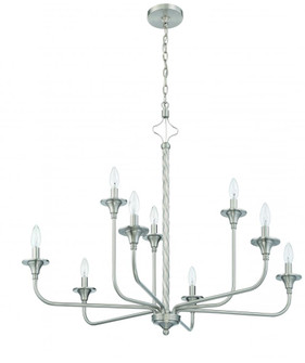 Jolenne 9 Light Two-Tier Chandelier in Brushed Polished Nickel (20|57029-BNK)