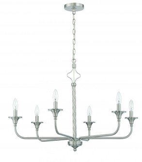 Jolenne 6 Light Chandelier in Brushed Polished Nickel (20|57026-BNK)
