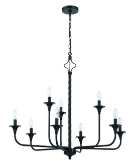 Jolenne 9  Light Two-Tier Chandelier in Flat Black (20|57029-FB)