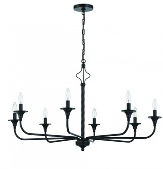 Jolenne 8 Light Chandelier in Flat Black (20|57028-FB)