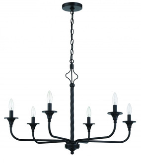 Jolenne 6 Light Chandelier in Flat Black (20|57026-FB)