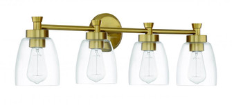 Henning 4 Light Vanity in Satin Brass (20|12730SB4)