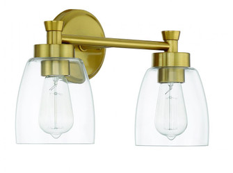 Henning 2 Light Vanity in Satin Brass (20|12716SB2)