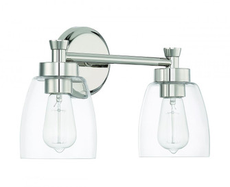 Henning 2 Light Vanity in Polished Nickel (20|12716PLN2)