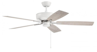 Pro Plus 52'' 5-Blade Ceiling Fan in White/Polished Nickel w/ White/Washed Oak Blades (20|P52WPLN5-52WWOK)