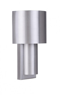 Midtown 1 Light Small Outdoor 2 Tiered LED Wall Mount in Satin Aluminum (20|ZA5102-SA-LED)