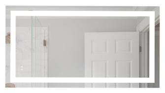60'' x 32'' x 1.8'' Rectangle Front Lit LED Mirror, Defogger & Dimmer, 3000K/4000K/5000K (20|MIR104-W)