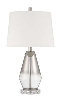 1 Light Glass/Metal Base Table Lamp in Ombre Mercury/Brushed Nickel (20|86262)