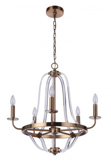 Graclyn 5 Light Chandelier in Satin Brass (20|57725-SB)