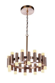 Simple Lux 20 Light LED Chandelier in Satin Brass (20|57520-SB-LED)