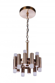 Simple Lux 12 Light LED Convertible Semi Flush in Satin Brass (20|57552-SB-LED)