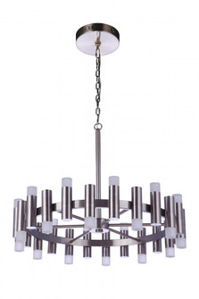 Simple Lux 24 Light LED Chandelier in Brushed Polished Nickel (20|57524-BNK-LED)