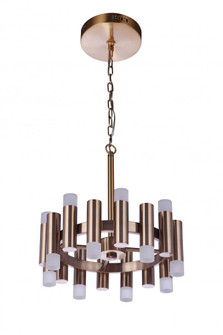 Simple Lux 16 Light LED Chandelier in Satin Brass (20|57516-SB-LED)