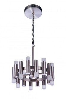 Simple Lux 16 Light LED Chandelier in Brushed Polished Nickel (20|57516-BNK-LED)
