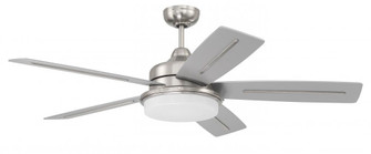 Drew 54'' 5-Blade Ceiling Fan in Brushed Polished Nickel w/ Brushed Nickel/Greywood Blades (20|DRW54BNK5)