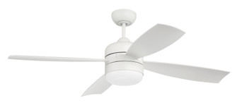 Sebastion 52'' 4-Blade Indoor/Outdoor (Wet) Ceiling Fan in White w/ White Blades; Light Kit Inclu (20|SBN52W4)
