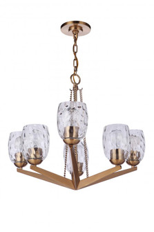 Guiding Star 6 Light Chandelier in Satin Brass (20|57326-SB)