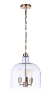 Jackson 3 Light Pendant, Satin Brass (20|P975SB3)