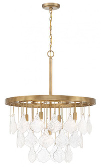 Vesi 5 Light Pendant in Satin Brass (20|P981SB5)