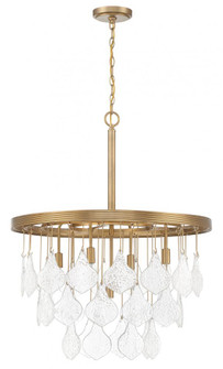 Vesi 5 Light Pendant in Satin Brass (20|P981SB5)