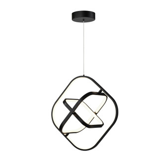 Sienna 30W LED Square Pendant Black (12|AC6690BK)