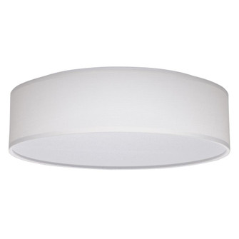 15 inch; CCT Selectable; Fabric Drum LED Decor Flush Mount Fixture; White Fabric Shade; Acrylic (81|62/999)