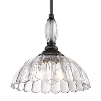 Golden Lighting Audra 1-light Pendant in Matte Black (36|6952-M BLK-CLR)