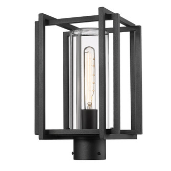 Golden Lighting Tribeca 1-light Outdoor Post in Natural Black and Clear Glass (36|6071-OPST NB-CLR)