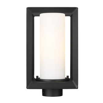 Smyth NB Post Mount - Outdoor in Natural Black with Opal Glass Shade (36|2073-OPST NB-OP)