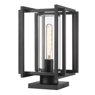 Golden Lighting Tribeca 1-light Outdoor Pier Mount in Natural Black and Clear Glass (36|6071-OPR NB-CLR)
