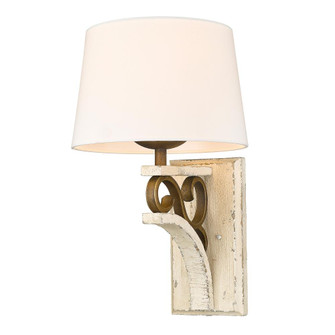 Solay 1 Light Wall Sconce (Plug-in or Hardwire) in Burnished Chestnut with Ivory Linen Shade (36|1832-1W BC-CDW)