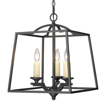 Golden Lighting Athena 3-light Pendant in Natural Black (36|3072-3P NB)