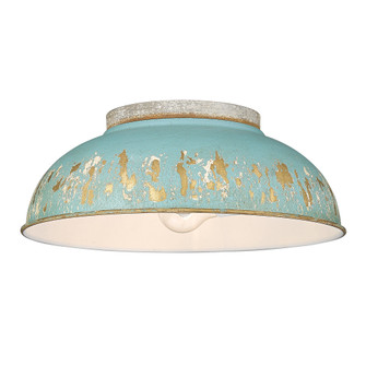 Golden Lighting Kinsley 2-light Flush Mount in Antique Teal shade (36|0865-FM AGV-TEAL)