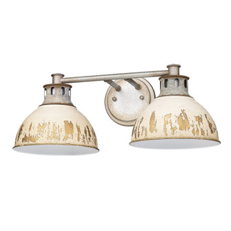 Golden Lighting Kinsley 2-light Vanity in Antique Ivory shade (36|0865-BA2 AGV-AI)