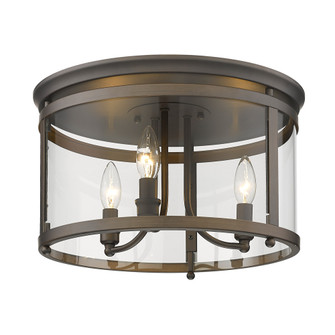 Golden Lighting Payton 3-light Flush Mount in Rubbed Bronze (36|1157-FM RBZ)