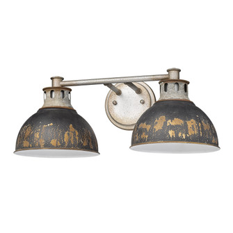 Golden Lighting Kinsley 2-light Vanity in Antique Black Iron shade (36|0865-BA2 AGV-ABI)