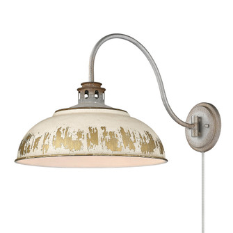 Golden Lighting Kinsley 1-light Swing Arm Wall Lamp in Antique Ivory shade (36|0865-A1W AGV-AI)