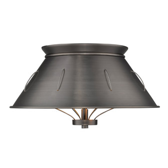 Golden Lighting Whitaker 2-light Flush Mount in Aged Steel (36|7917-FM AS)