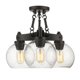 Golden Lighting Galveston 3-light Semi-Flush Mount in Rubbed Bronze (36|4855-SF RBZ-SD)