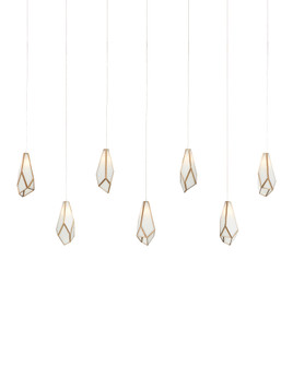 Glace White 7-Light Linear Multi-Drop Pendant (92|9000-1072)
