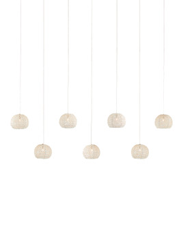 Piero White 7-Light Linear Multi-Drop Pendant (92|9000-1066)
