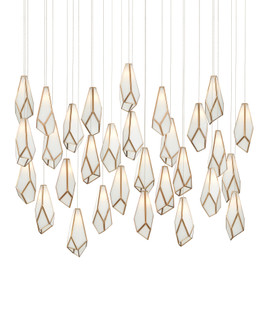 Glace White 30-Light Linear Multi-Drop Pendant (92|9000-1038)