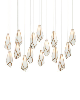Glace White 15-Light Linear Multi-Drop Pendant (92|9000-1037)