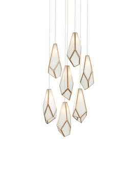 Glace White 7-Light Round Multi-Drop Pendant (92|9000-1035)