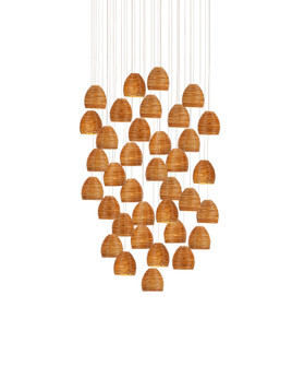 Beehive 36-Light Round Multi-Drop Pendant (92|9000-1004)