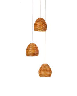 Beehive 3-Light Round Multi-Drop Pendant (92|9000-0999)