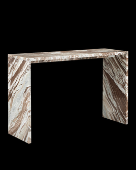 Ryan Brown Marble Console Table (92|3000-0233)