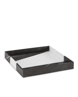 Sena Black & White Marble Tray (92|1200-0653)