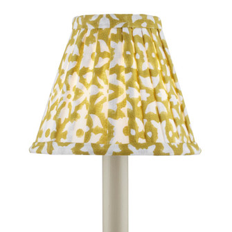 Block Print Gold Pleated Chandelier Shade (92|0900-0001)