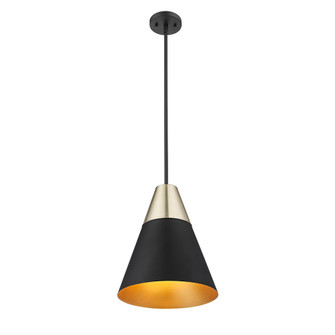 Annos 1-Light Pendant light Matte Black Modern Gold (670|9241-MB/MG)